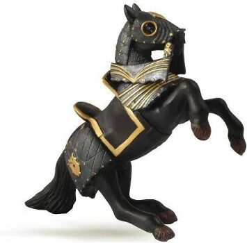 Papo Figura Cavalo do Cavaleiro de Armadura Negra