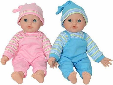 The New York Doll Collection Boneca Soft Body Twin Baby Dolls (Idade Mínima: 4 Anos - 11.5x9.69x5.28 cm)