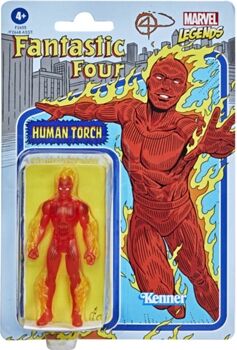 Marvel Classic Figura de Ação Human Torch Marvel Legends Recollect Retro (Idade Mínima: 4 anos)