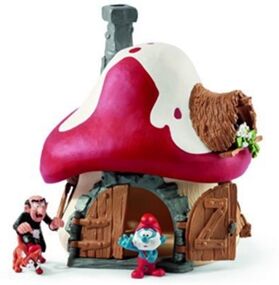 Schleich Conjunto de Figuras Casa Smurf com 2 Personagens