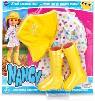 Disfrazzes Boneca Nancy veste um dia chuvoso (capa de chuva, chapéu e botas de água)