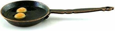 International Miniatures By Classics Miniatura Frying Pan with Eggs (Idade Mínima: 8 Anos - 3.5x2.5x0.2 cm)