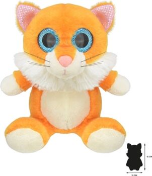 Orbys Peluche WILD PLANET Gato (11 x 12 x 15 cm - Poliéster)