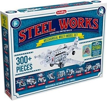 Schylling Conjuntos de construção Steel Works Mechanical Multi-Model Construction Building Kit (Idade Minima: 2)