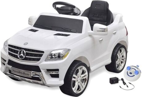 Vidaxl Carro eléctrico Mercedes Benz ML350 branco 6V com controlo remoto