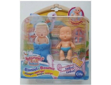 Cife Boneca Bouncin' Babies Recém-Nascido Azul 41537