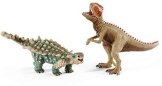 Schleich Conjunto de Figuras Saichania e Giganotosaurus Pequenos