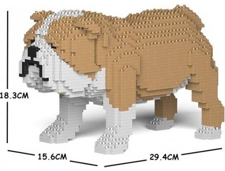 Jeckca Blocos de Construção Dogs: English Bulldog (1390 Peças)