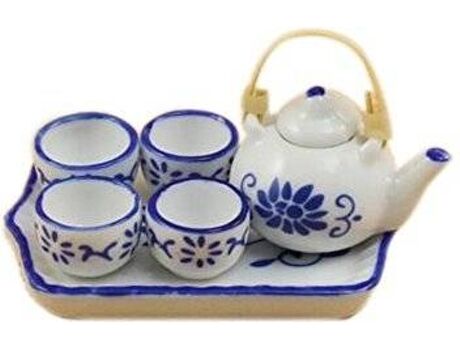 Mexi Acessório de Casa de Bonecas Chinese Style Teapot (Idade Mínima: 4 Anos - 4.61x3.5x0.98 cm)