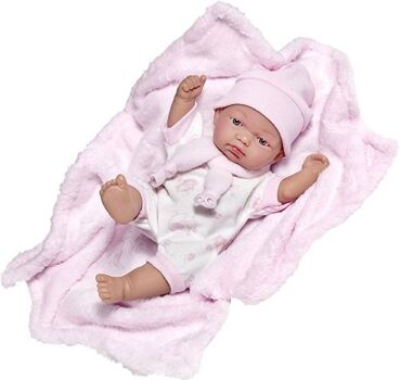 Disfrazzes Boneca Reborn Infantil com Manta (25 cm - Rosa)