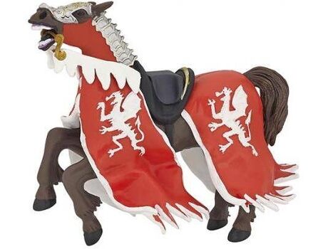 Papo Figura Cavalo do Rei Dragão Vermelho