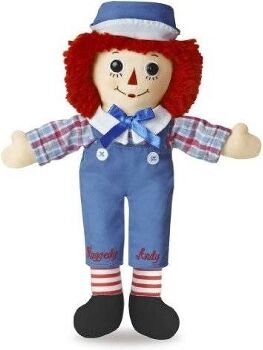 Aurora Peluche Palhaço Raggedy Andy (30.4cm - Azul - 1 Ano)