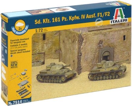 Italeri Carro militar SD. KFZ. 161 PZ. KPFW. IV AUSF.F1/F2