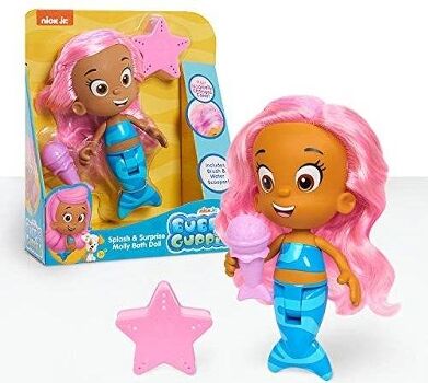 Bubble Guppies Boneca Splash and Surprise Molly Bath Doll (Idade Mínima: 4 Anos - 10.7x9.5x3.7 cm)