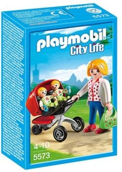 Playmobil City Life: Mãe Com Carrinho de Gémeos 5573 (Idade mínima: 4 - 15 Peças)