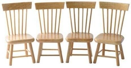 Aztec Imports, Inc. Mobiliário de Brincar Set of Four Oak Chairs (Idade Mínima: 4 Anos - 8.2x4.7x4.4 cm)