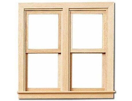 Houseworks, Ltd. Miniatura Traditional Side-by-Side Window (Idade Mínima: 4 Anos - 8.31x6.57x0.67 cm)