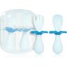 BabyOno Be Active Ergonomic Utensils for Children tacâmuri Blue 12 m+ 2 buc unisex