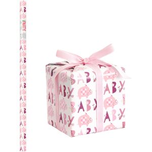 UNIQUE Babyshower Presentpapper Elefant Rosa