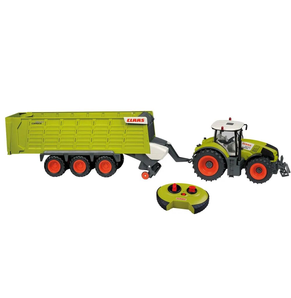 CLAAS RC hračkársky traktor s prívesom AXION870 a CARGOS9600 1:16