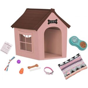 Our Generation Kids Deluxe Pet Dog House Doll Play Accessory Toy Set for Kids 3+