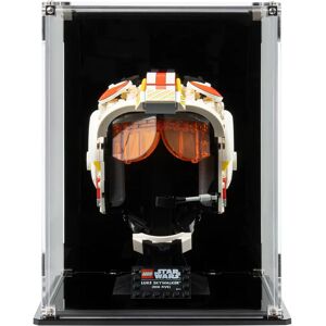 Wicked Brick Display Case for LEGO® Luke Skywalker™ (Red Five) Helmet (75327) - Black background