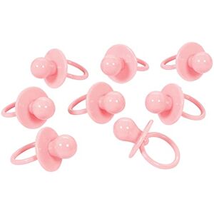 Amscan 380102 3.5 x 6 cm Pink Pacifier Charms -Pack of 8