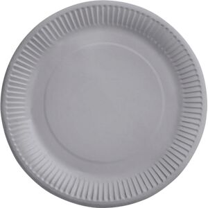 Amscan 55015-18-66 8 Round Silver Paper Plates 23 cm