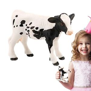 Zankie Cow Statues and Figurines - Realistic Holstein Cow Toys - Educational Learning Toy, Farm Toy, Toy Cows, Gift for Over 3-Year-Old Kids