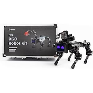 EF ELECFREAKS ELECFREAKS CM4 XGO Robotic Dog V2 Kit for Raspberry Pi with an Arm, 15 Movable Joint Python Programming AI Bionic Robot Kit, STEM Educational Teaching Project for Open Source Hardware