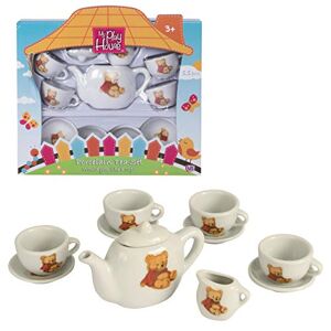 HTI Toys & Games My Play House Miniature Teddy Bear Porcelain Tea Set Great Role Play Fun For Kids Boys & Girls
