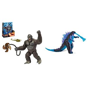 MonsterVerse MNG18000 Skull Island 6'' Ferocious Kong with Helicopter & Chain Propeller, Single, Multicolor & Godzilla vs Kong 6" HK BATTLE Godzilla w/Heat Ray,Multicolor,MNG12000