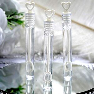 SHATCHI 6Pcs Wedding Bubbles Heart Wand Filled Bubbles Tubes Bottles Wedding Table Decoration Party Favours Kids Bag Fillers