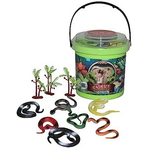 Wild Republic 23157 Adventure Bucket Mini Snake, Playing Set, 10 cm, 10 Pieces, Multi