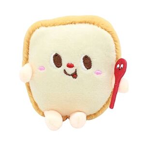 ADEYPCGD Food Plush Toy Simulation Hamburger Hot Dog French Fries Chicken Thigh Bread Food Plushies Cute Food Stuffed Animals Small Food Plush Keychain For Food Themed Party Birthday Gifts (Orange, One Size)