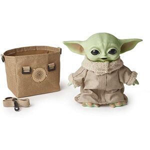 Mattel Star Wars The Child Plush Toy, 11-in Yoda Baby Figure from The Mandalorian, Collectible Stuffed Character with Carrying Satchel for Movie Fans Ages 3 and Older, HBX33