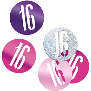 Unique 83849 Pink Number Cutout Confetti-5 oz 1 Pack, Age 16