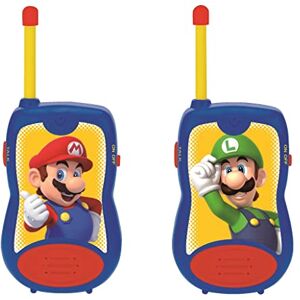 Lexibook TW12NI Brothers Nintendo Super Mario Walkie-talkies, Communication Game for Children/Boys, Belt Clip for Transport, Battery, Blue/Red