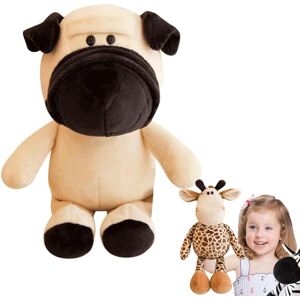 Generic 35cm Forest Animal Plush Toys, Animal Cuddly Toy, Soft Animal Cuddly Toy Stuffed Cushion,Creative Companion Soothing Plush Toys, Cartoon Cuddly Toy for Boys And Girls (Dog)