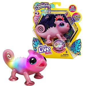 Little Live Pets - Nova The Bright Light Chameleon, Interactive Color Change Up Toy, 30+ Sounds and Emotions, So Many Moods, Repeats Back, Beat Detection (Batteries Included, For Kids Ages 5+), 26365