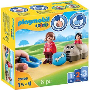 Playmobil 1.2.3 70406 Dog Train Car, for Children Ages 1.5 - 4