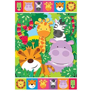 Amscan 9901919 - Jungle Friends Birthday Party Plastic Loot Bags - 8 Pack