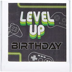 Amscan 512948-55 - Level Up Gamers Birthday Luncheon Napkins - 16 Pack, 33 x 33 cm