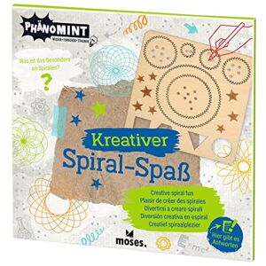 moses. 30337 PhenoMINT Creative Fun - Creating Templates, Spiral Set for Children, Mandala Drawing Made of FSC Wood, 15 x 15 cm