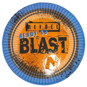 Amscan 9903921-66 - Nerf Blast Kids Birthday Party Paper Plates - 8 Pack