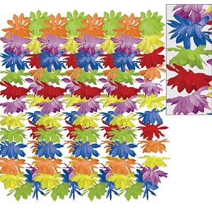 amscan (PKT) Box of Multi Coloured Flower Leis 1m (25 pk)