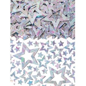 amscan Star Shimmer Silver Prismatic Confetti 14g