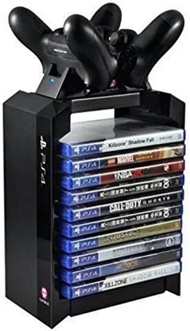 Refurbished: Numskull PS4 Games Tower + Dual Charger