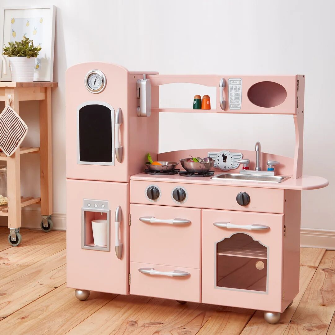 Teamson Kids - Little Chef Westchester Retro Play Kitchen pink 93.35 H x 97.16 W x 29.21 D cm