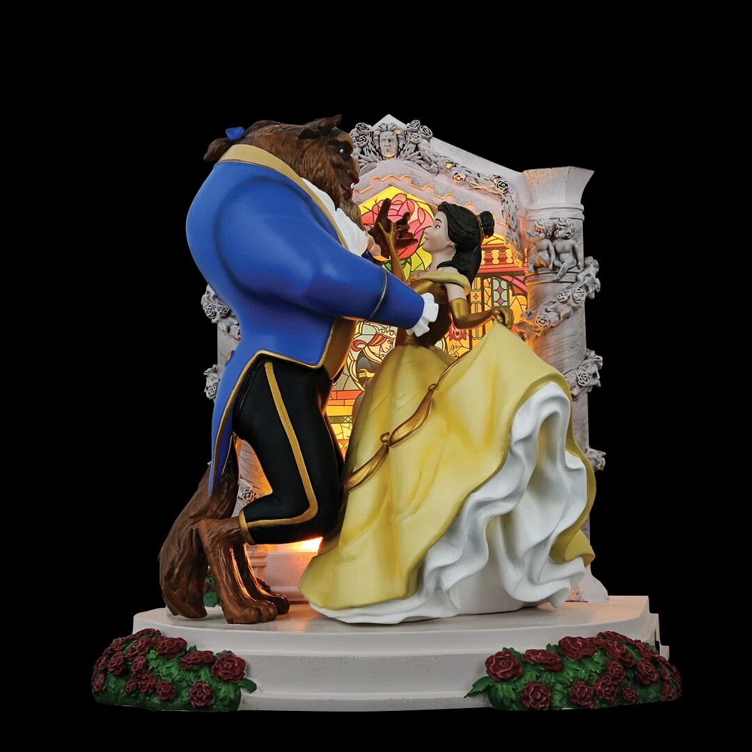 Disney Beauty and the Beast Figurine blue/brown/white/yellow 23.0 H x 15.0 W x 22.0 D cm